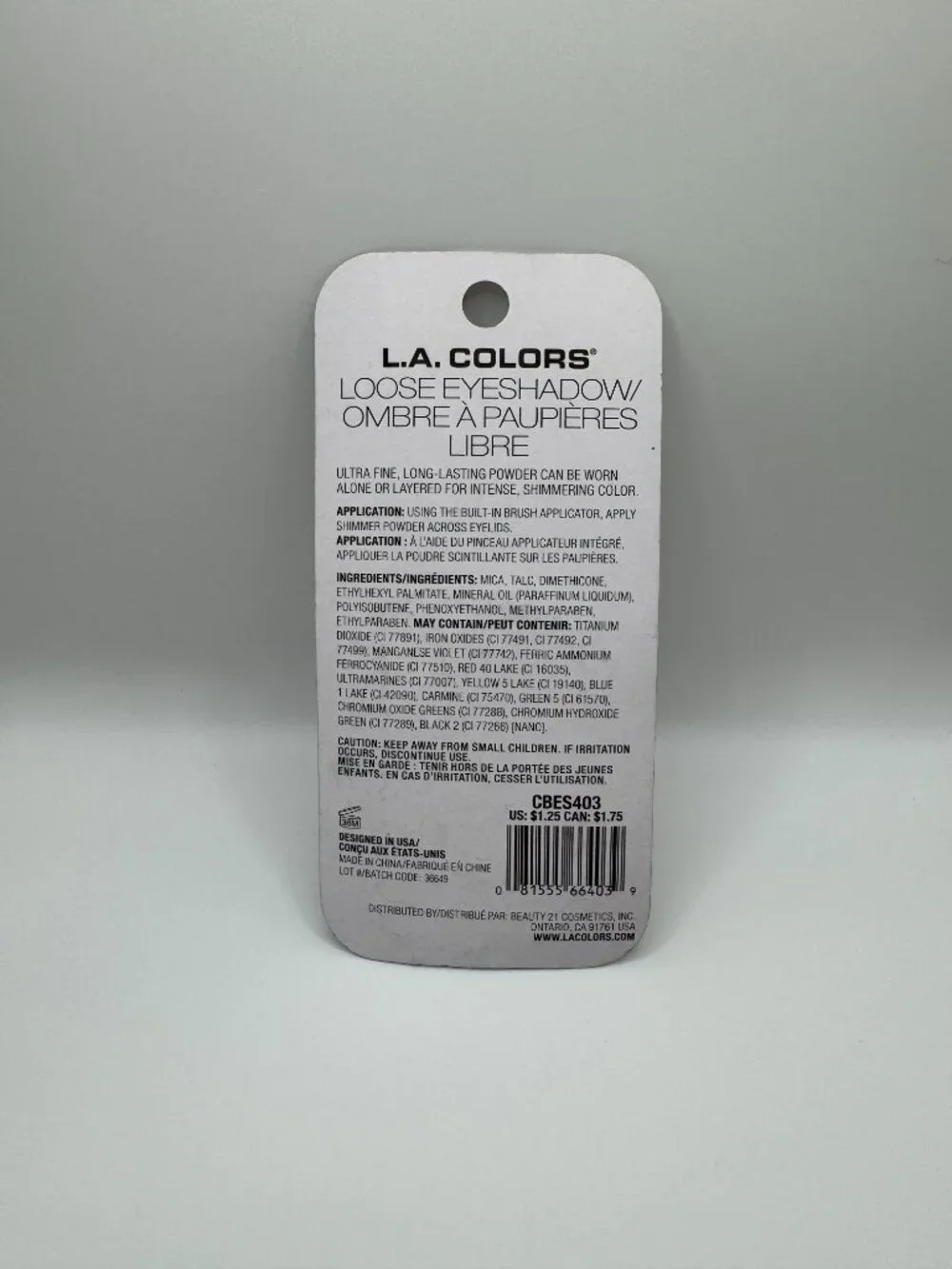 LA Colors Eye Shadow Loose Shimmering Pink Eye Makeup BES403- Lollipop -Sealed